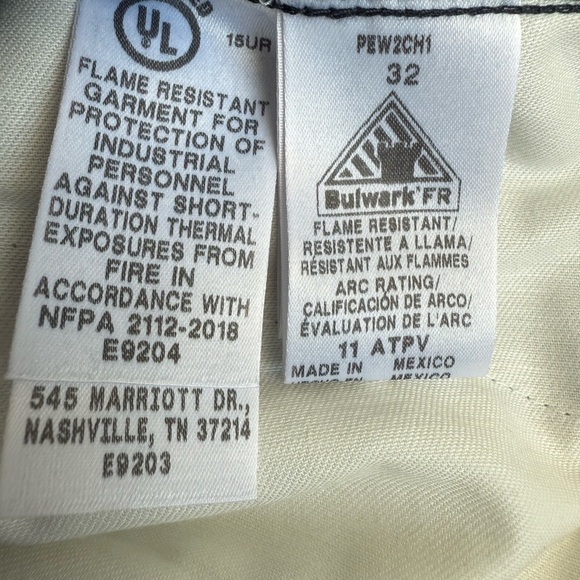 NEW Bulwark Flame Resistant Mens Pants 32x34 Gray Cat2 2112FR Workwear - Picture 7 of 11